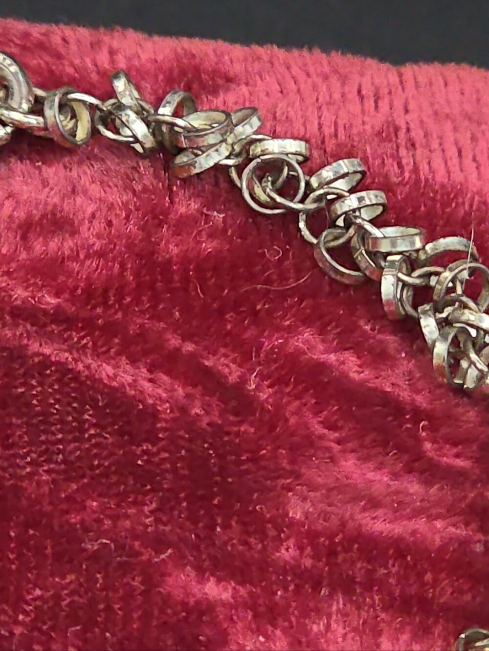 Karizia Spa KA 1772 Italy 925 Sterling Multi Ring Cluster Link Bracelet 7.5in - Picture 2 of 8